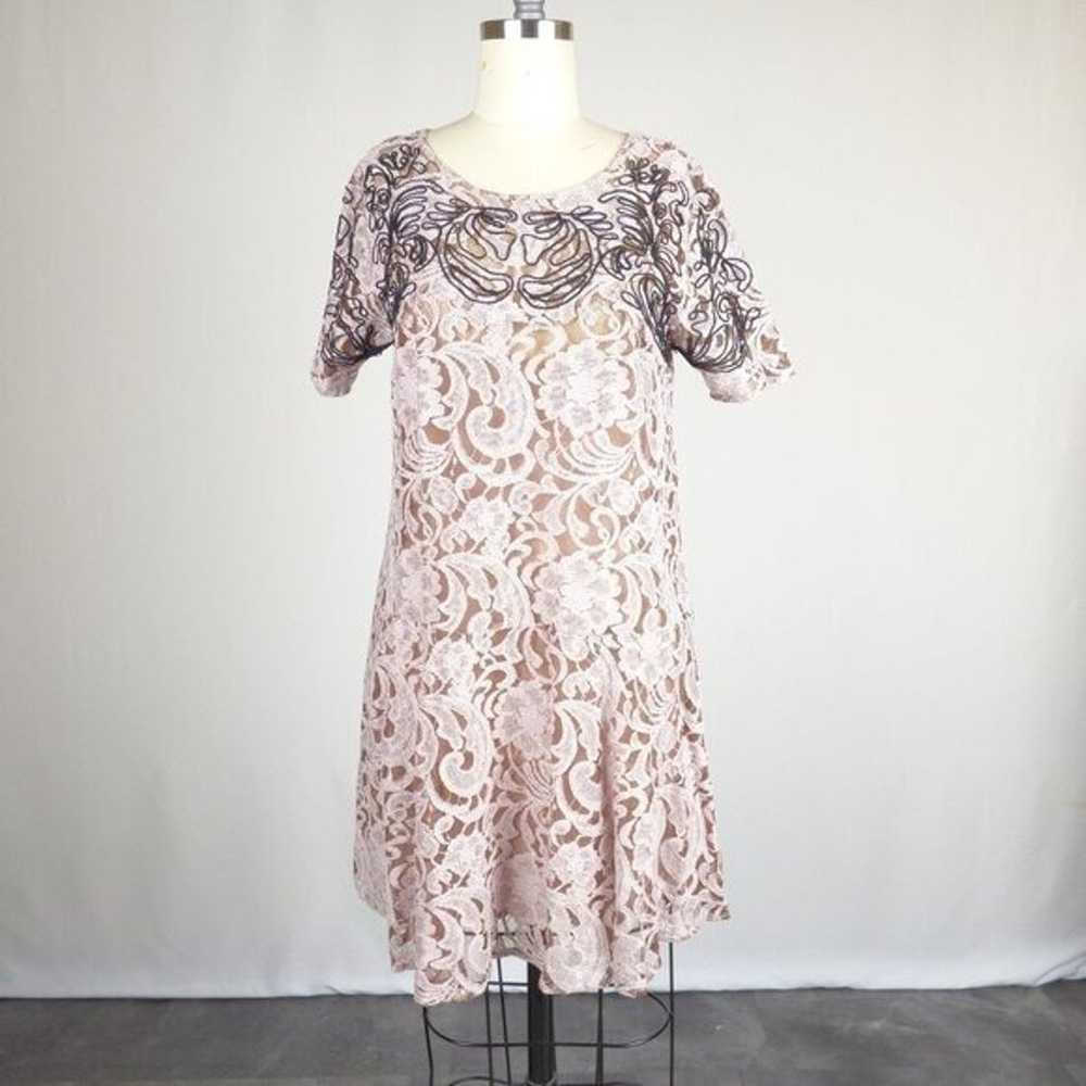 Free People Beautiful Dreamer Blush Lace Dress S … - image 1