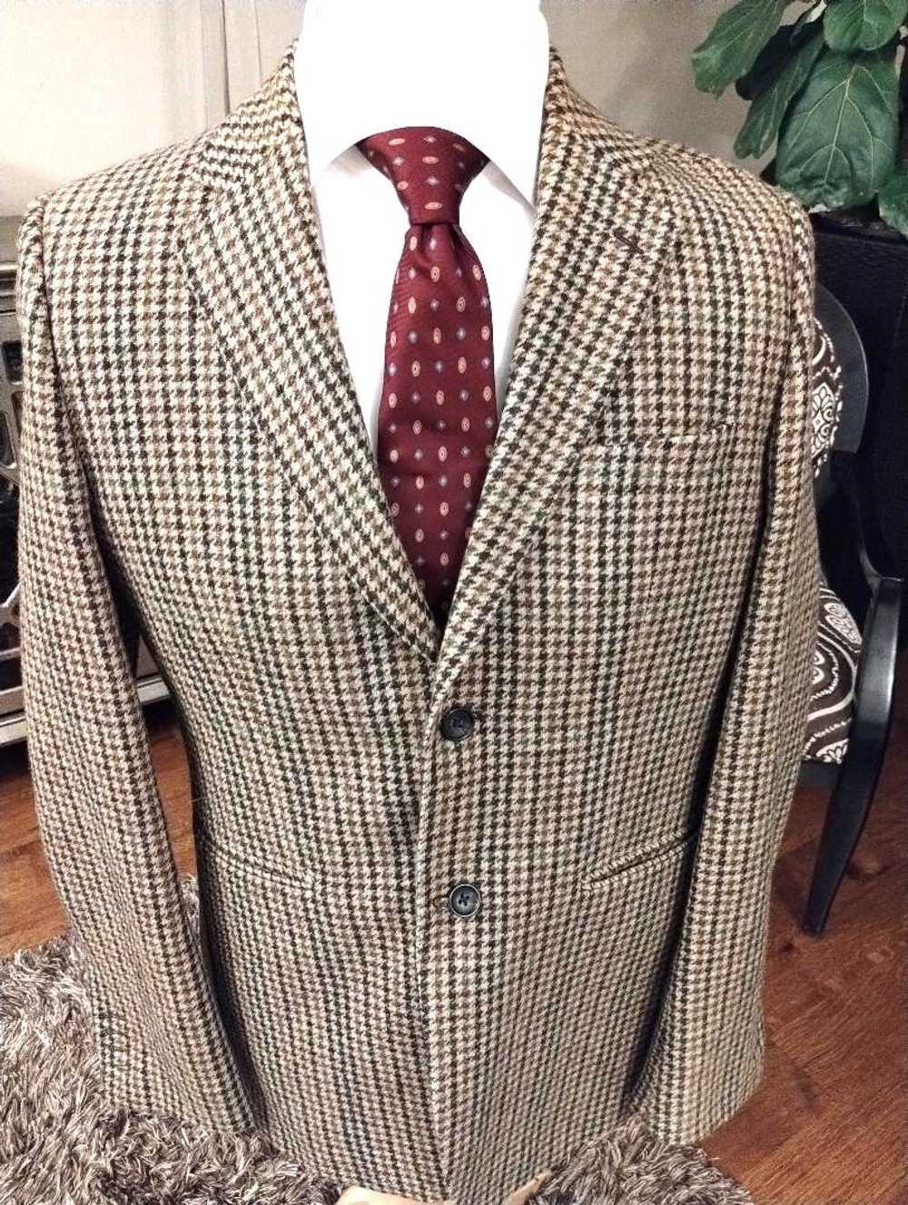 Other Mod 100% Wool 2 Button Houndstooth Blazer - image 1