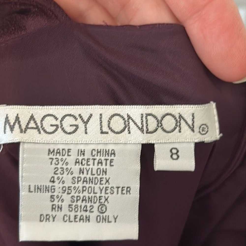 Maggy London Dark Purple Light Satin Sheath Dress… - image 7