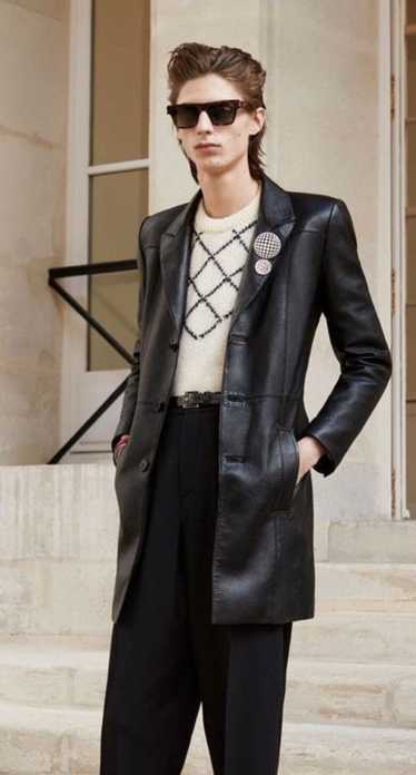 Saint Laurent Paris Leather coat.
