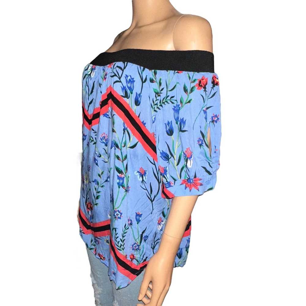 Juicy Couture Juicy Couture blue floral off shoul… - image 3