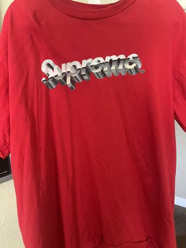 Supreme Chrome Logo Tee Heather Pink Size Medium - Gem