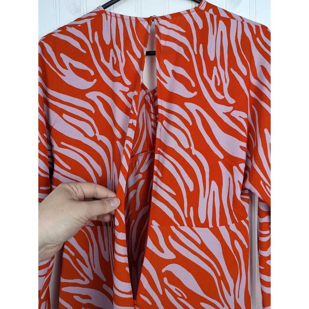 CAbi Women's SAUNTER Dress Orange & Lavender Zebr… - image 11