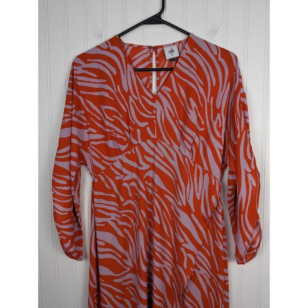 CAbi Women's SAUNTER Dress Orange & Lavender Zebr… - image 3