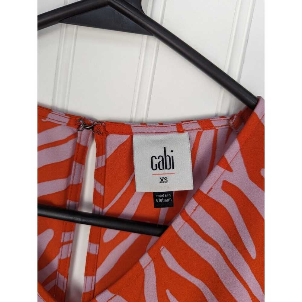 CAbi Women's SAUNTER Dress Orange & Lavender Zebr… - image 5