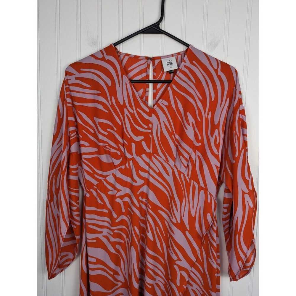 CAbi Women's SAUNTER Dress Orange & Lavender Zebr… - image 6