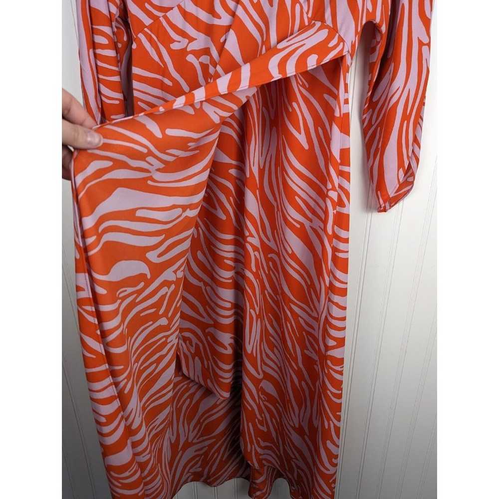 CAbi Women's SAUNTER Dress Orange & Lavender Zebr… - image 8