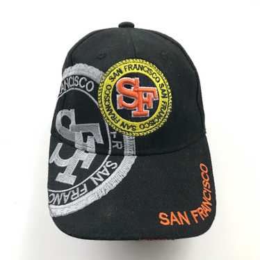 Vintage San Francisco Hat Cap Strapback Black Yel… - image 1