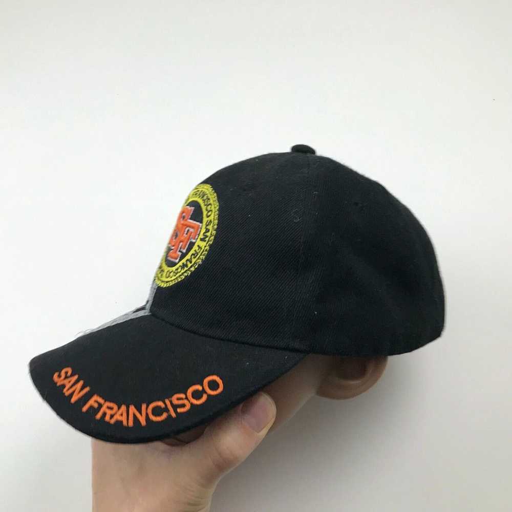 Vintage San Francisco Hat Cap Strapback Black Yel… - image 2