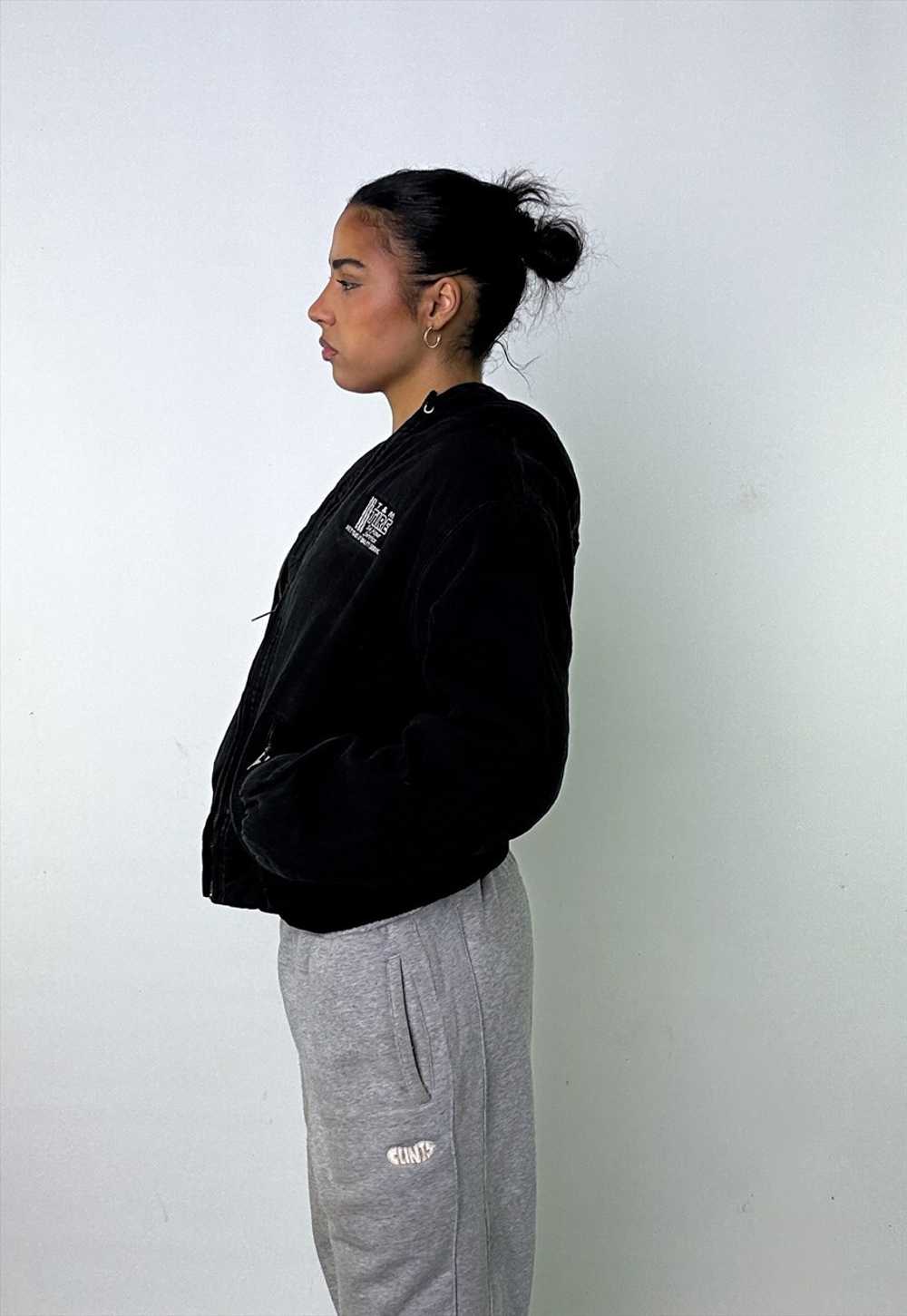 Black Vintage Tri-Mountain Active Workwear Jacket… - image 4