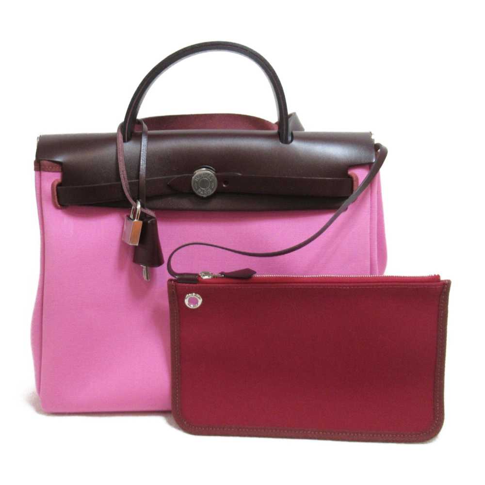 HERMES Herbag Zip PM Shoulder Bag Pink Rose Bubbl… - image 1