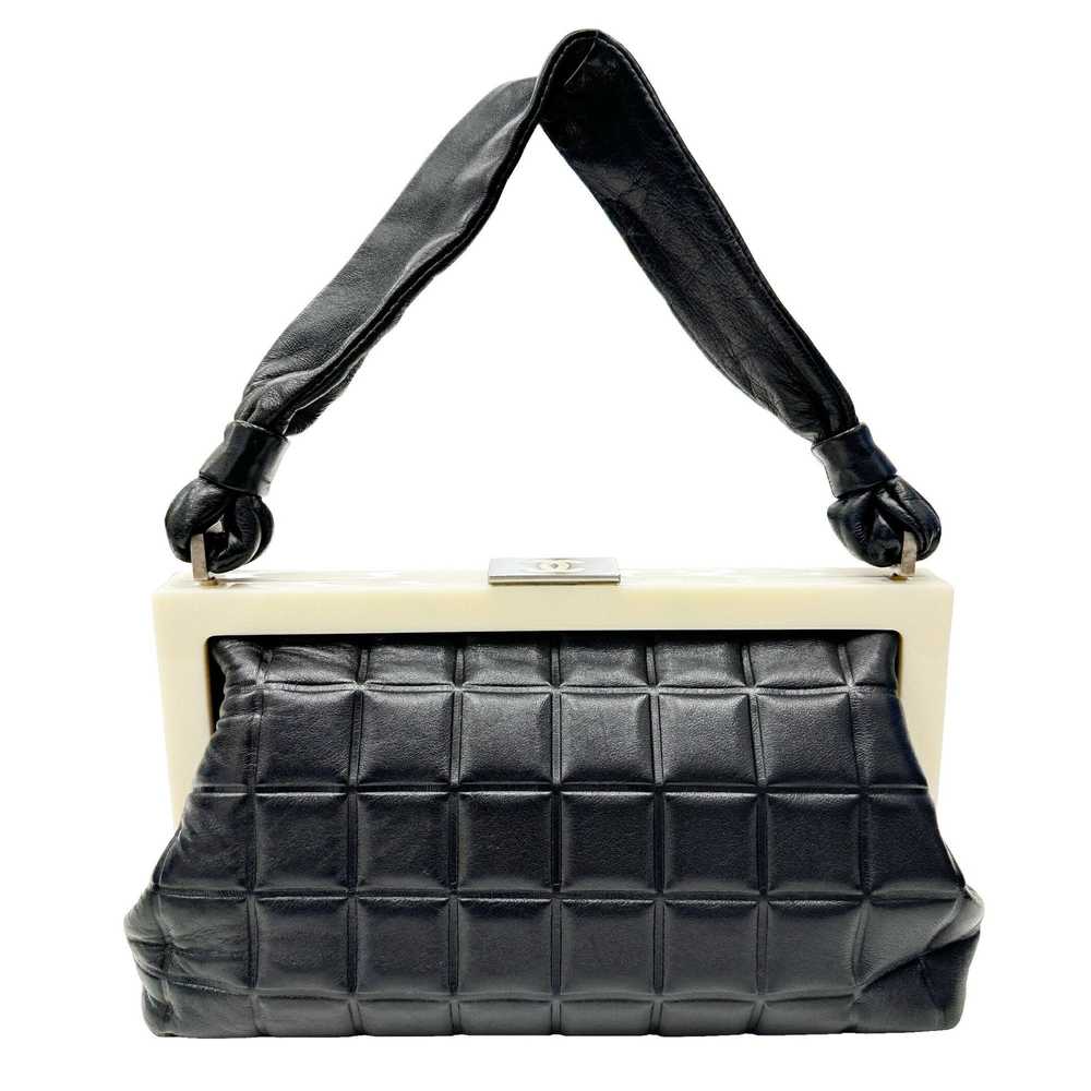 CHANEL Coco Mark Chocolate Bar Handbag Lambskin N… - image 1