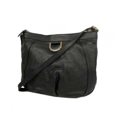 GUCCI Shoulder Bag ssima 204940 Leather Black Cha… - image 1