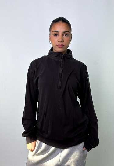 Black 90s Adidas Equipment 1/4 Zip Polo Sweatshirt
