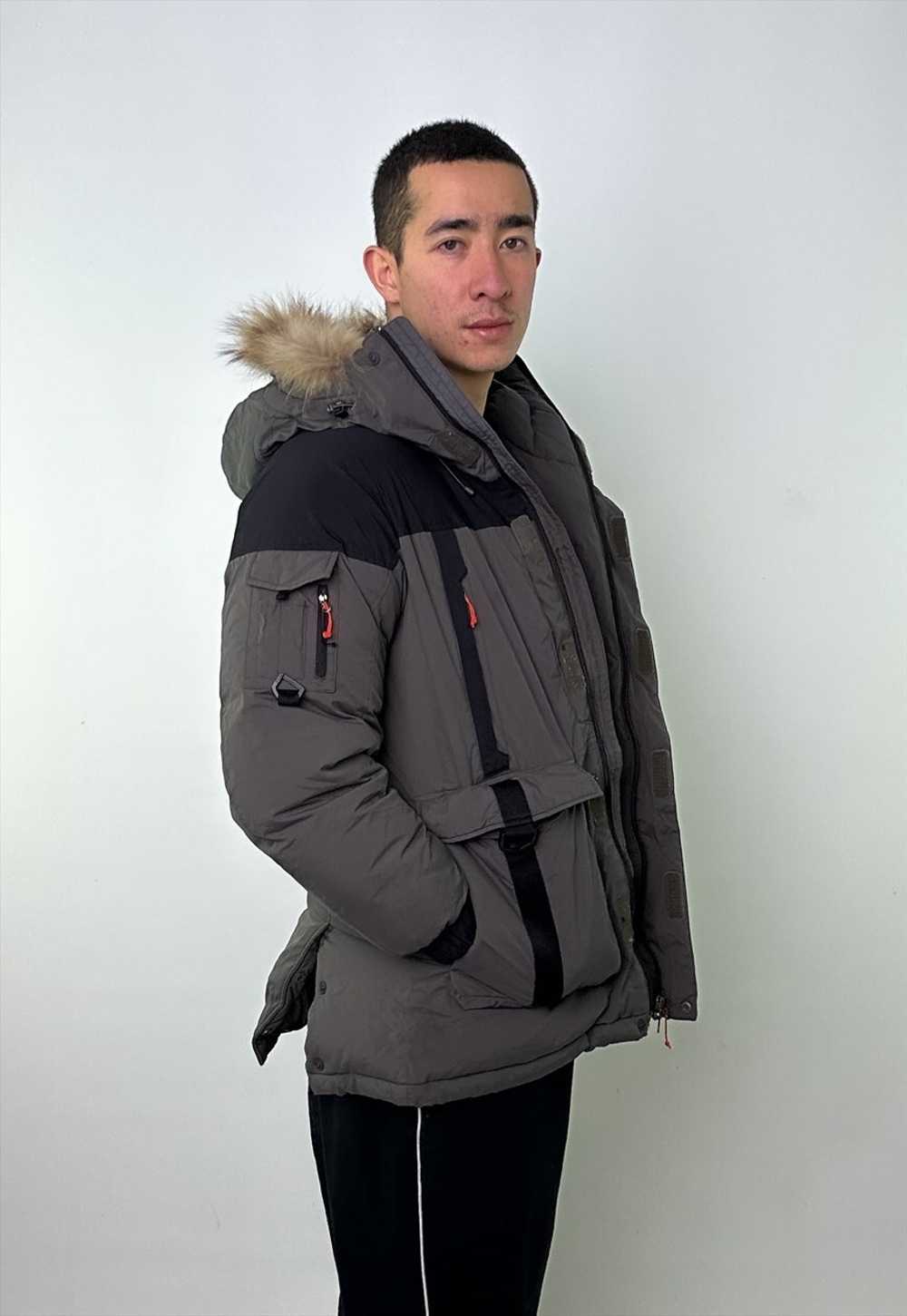 Light Grey 90s Mont Bell Puffer Jacket Coat - image 4