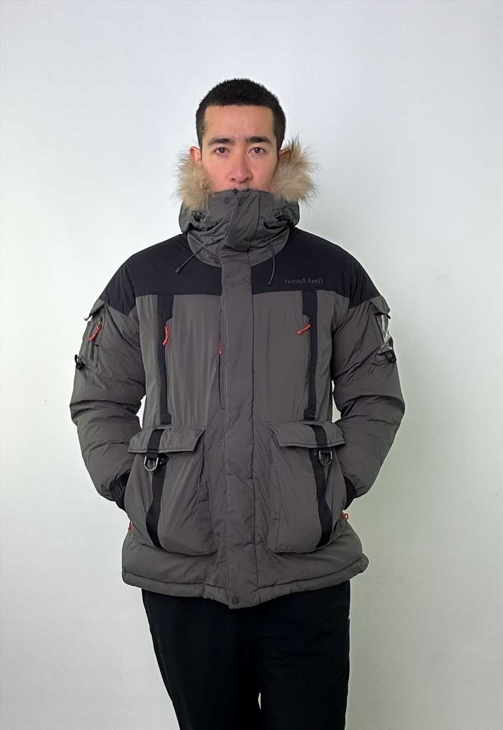 Light Grey 90s Mont Bell Puffer Jacket Coat - image 5