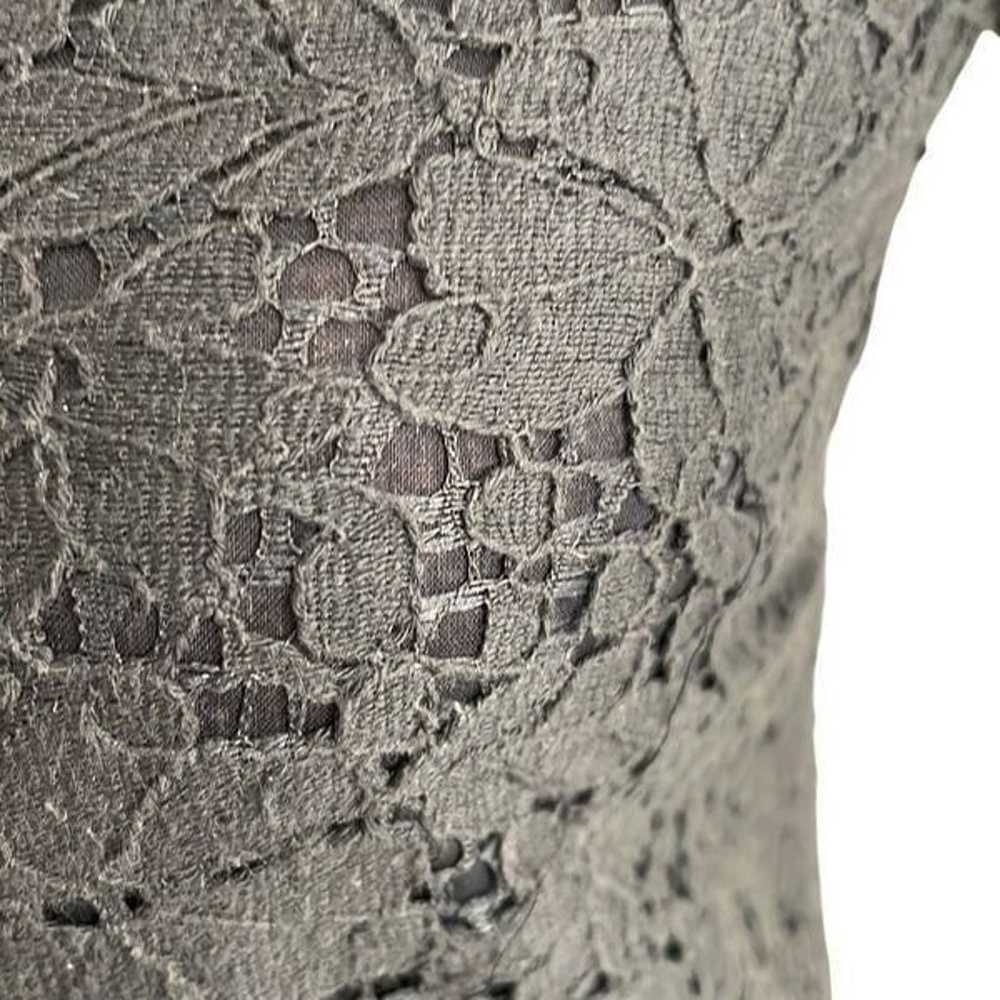 Massimo Dutti Black Lace Short Sleeve Mini Dress … - image 9