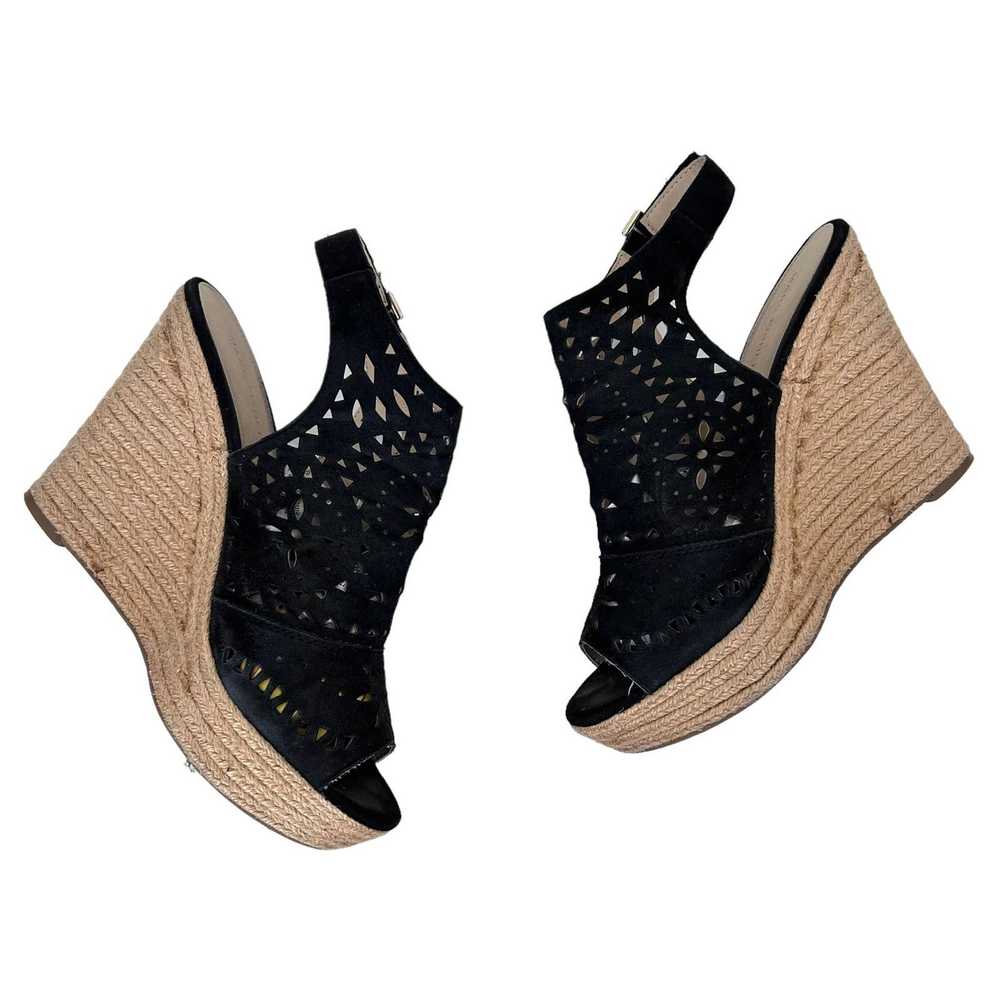 Marc Fisher Marc Fisher Black Suede Perforated Es… - image 5