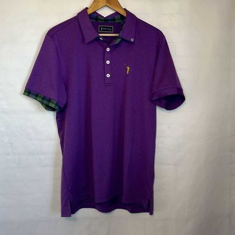 Other William Murray Mens Purple Plaid Polo Golf … - image 1