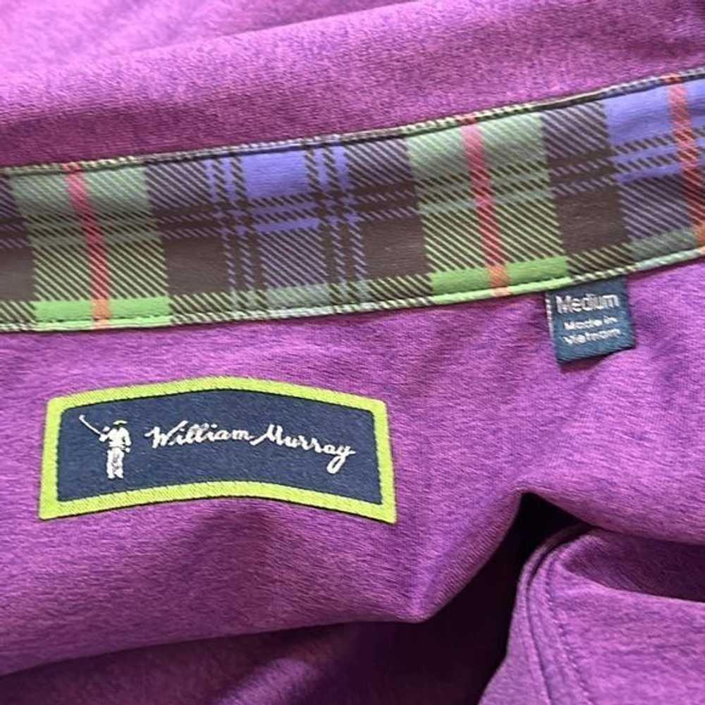 Other William Murray Mens Purple Plaid Polo Golf … - image 7