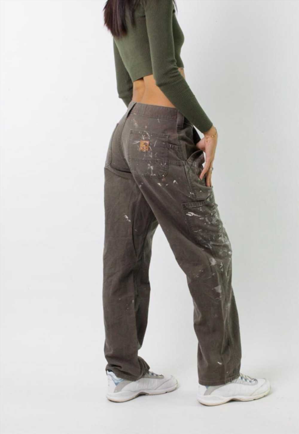 Brown 90s Carhartt Cargo Skater Trousers Pants Je… - image 3