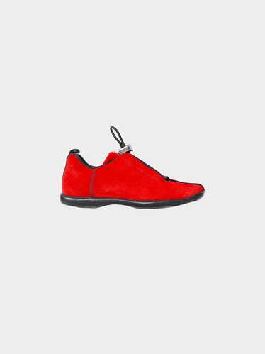 Prada FW 1999 Red Suede Sneakers