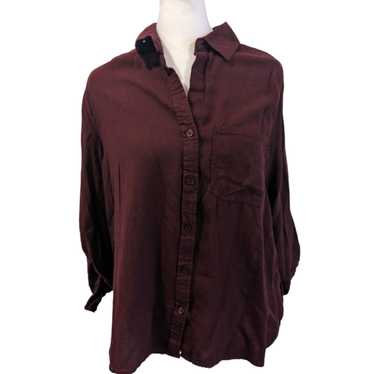 Other Velvet Heart Cashmere Rayon Burgundy Button… - image 1