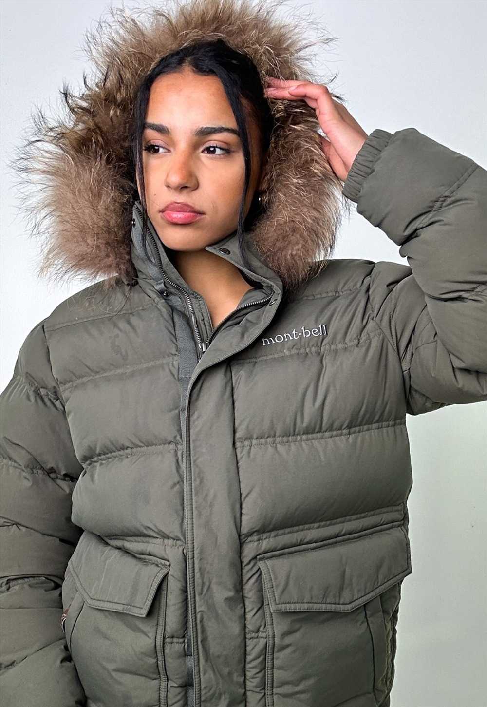 Green 90s Mont Bell Puffer Jacket Coat - image 4