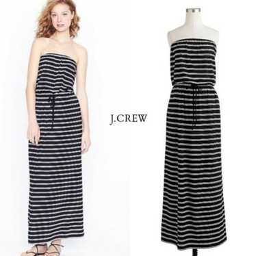 J Crew Strapless Striped Knit Dress