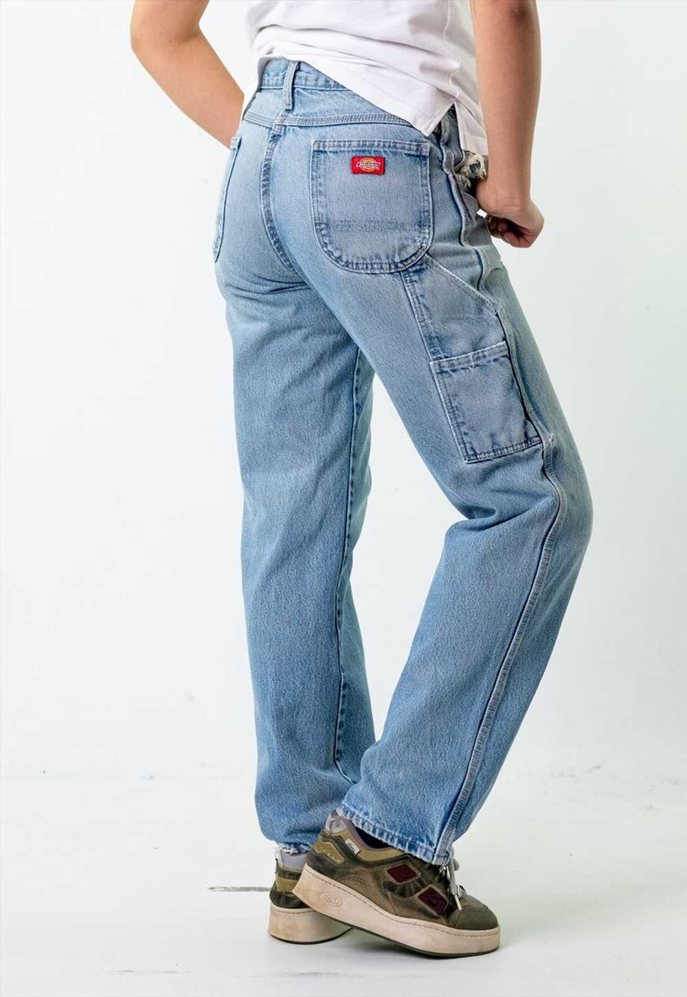 Blue Denim 90s Dickies  Cargo Skater Trousers Pan… - image 4