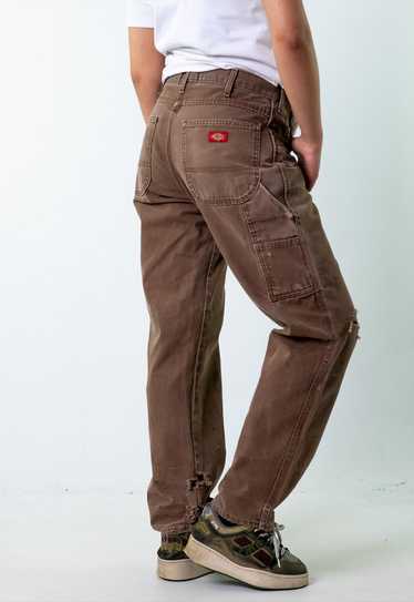 Brown 90s Dickies  Cargo Skater Trousers Pants Je… - image 1