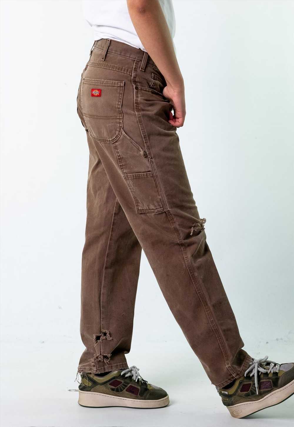 Brown 90s Dickies  Cargo Skater Trousers Pants Je… - image 2