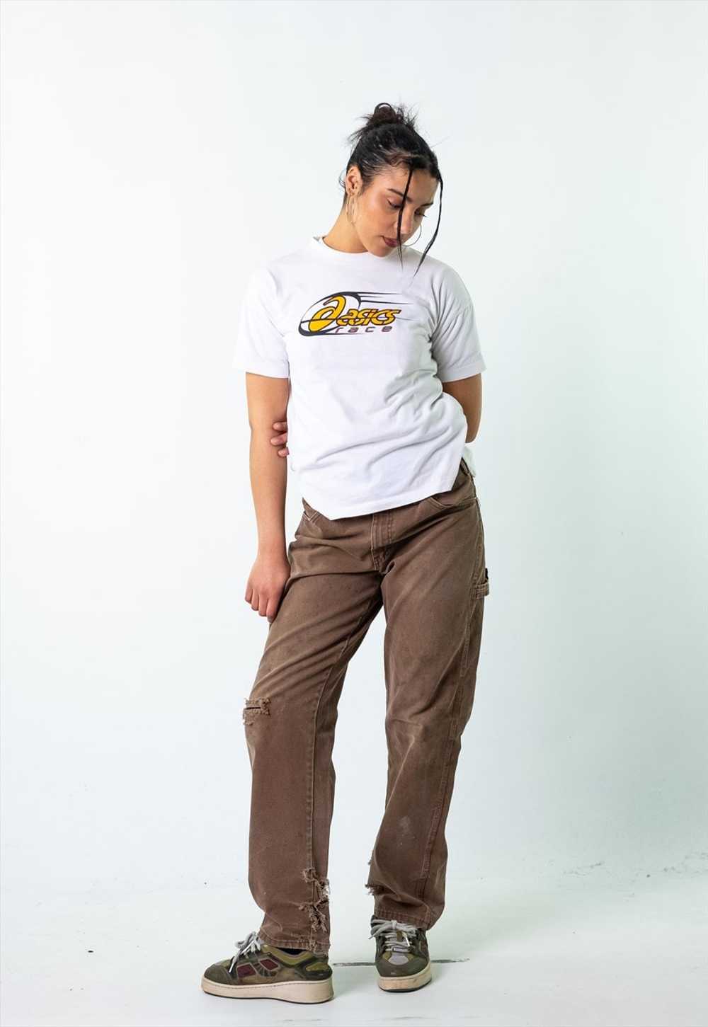 Brown 90s Dickies  Cargo Skater Trousers Pants Je… - image 3