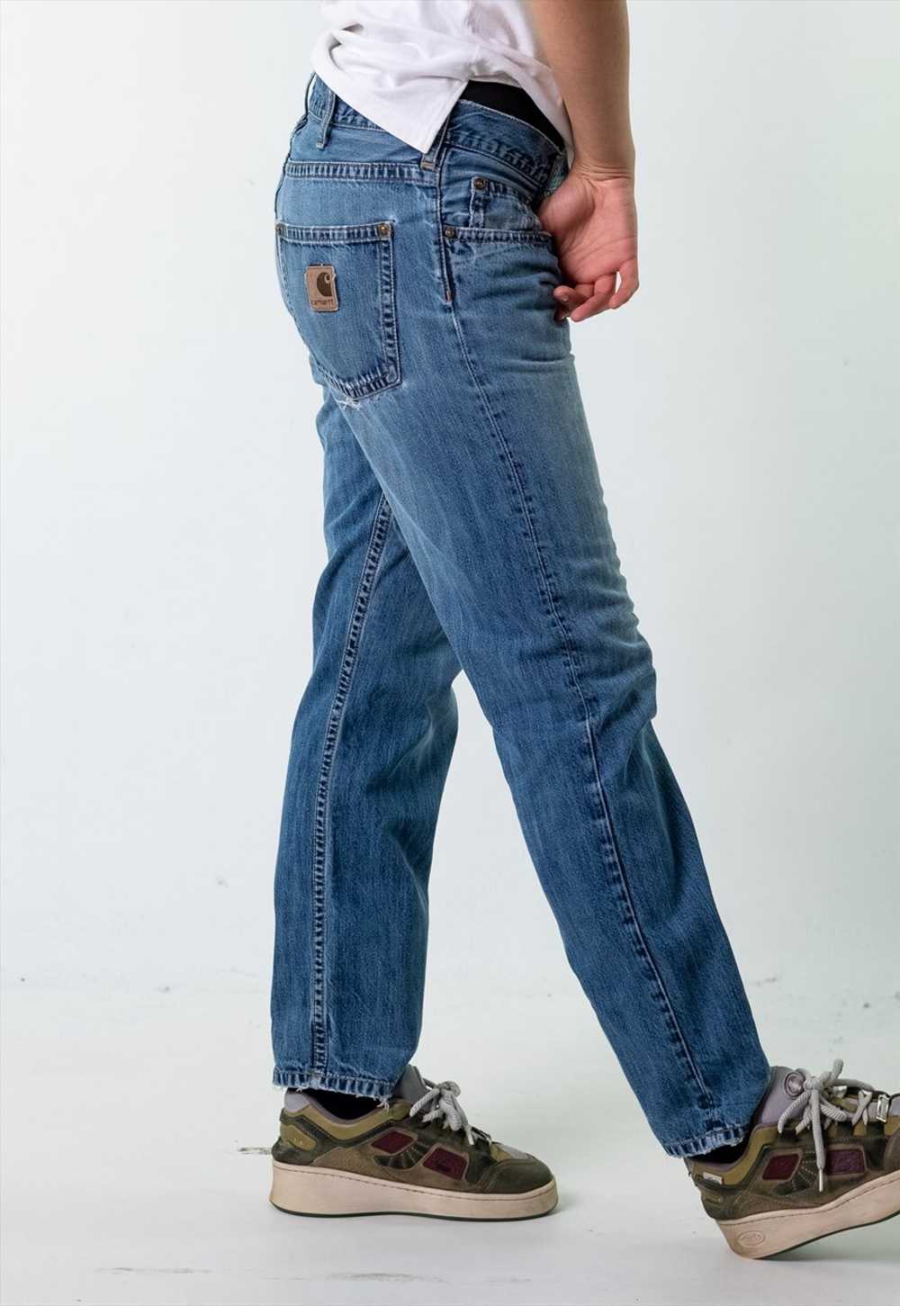 Blue Denim 90s Carhartt  Cargo Skater Trousers Pa… - image 2