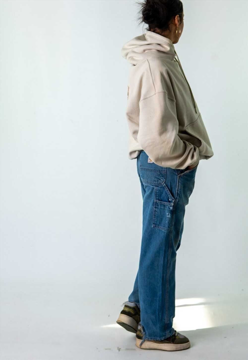 Blue Denim 90s Carhartt  Cargo Skater Trousers Pa… - image 3