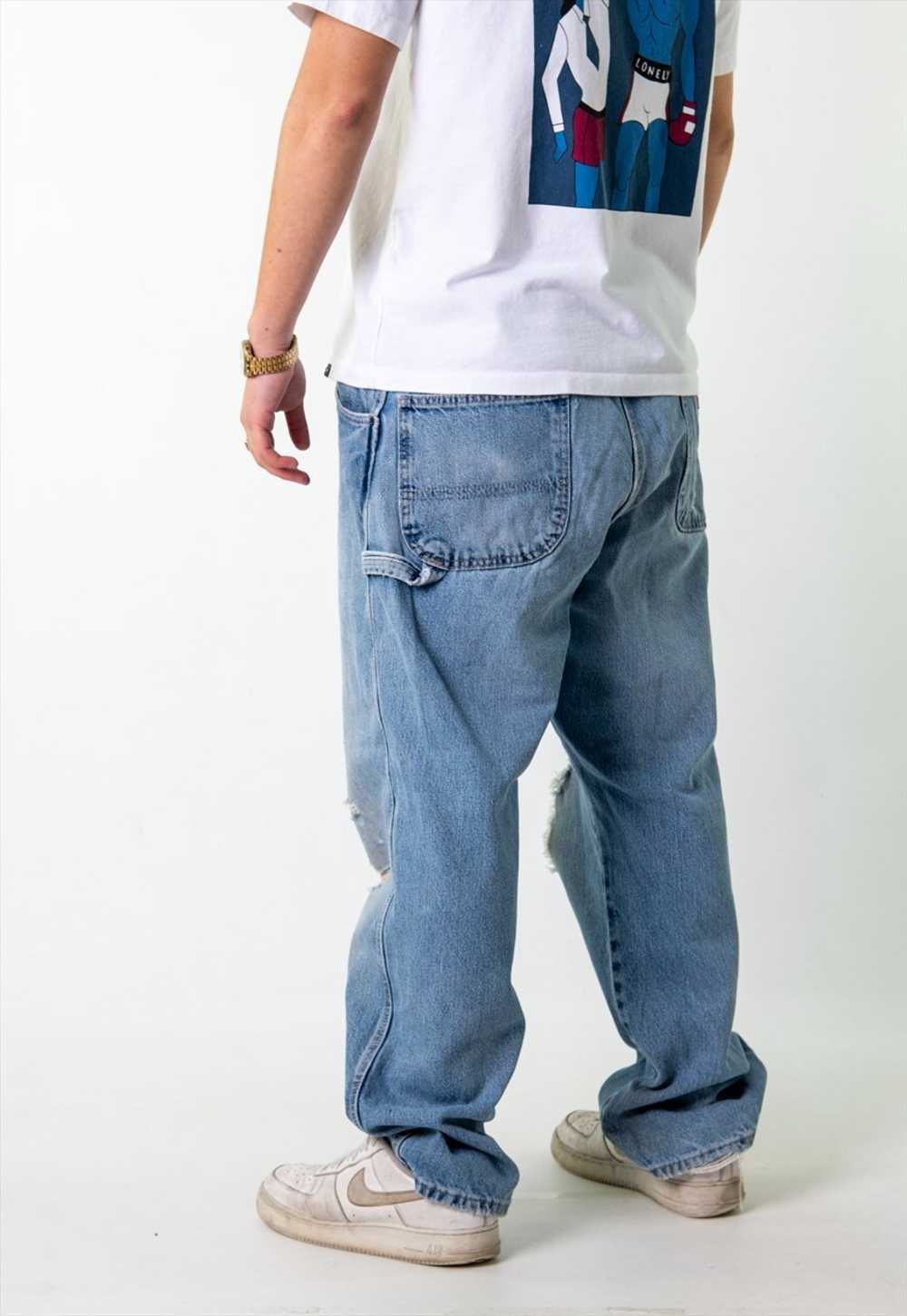 Blue Denim 90s Dickies  Cargo Skater Trousers Pan… - image 4