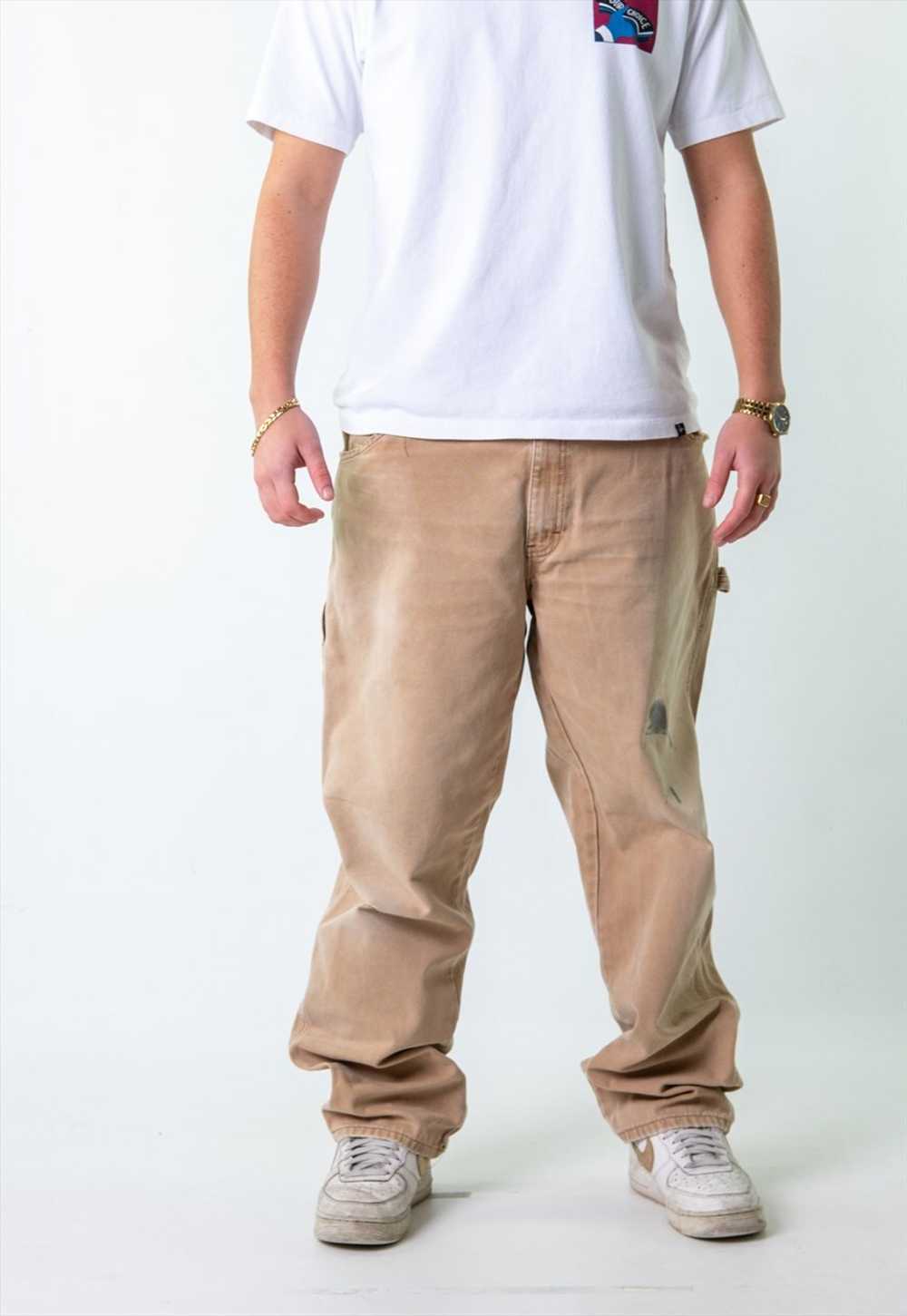 Beige Tan 90s Dickies  Cargo Skater Trousers Pant… - image 3