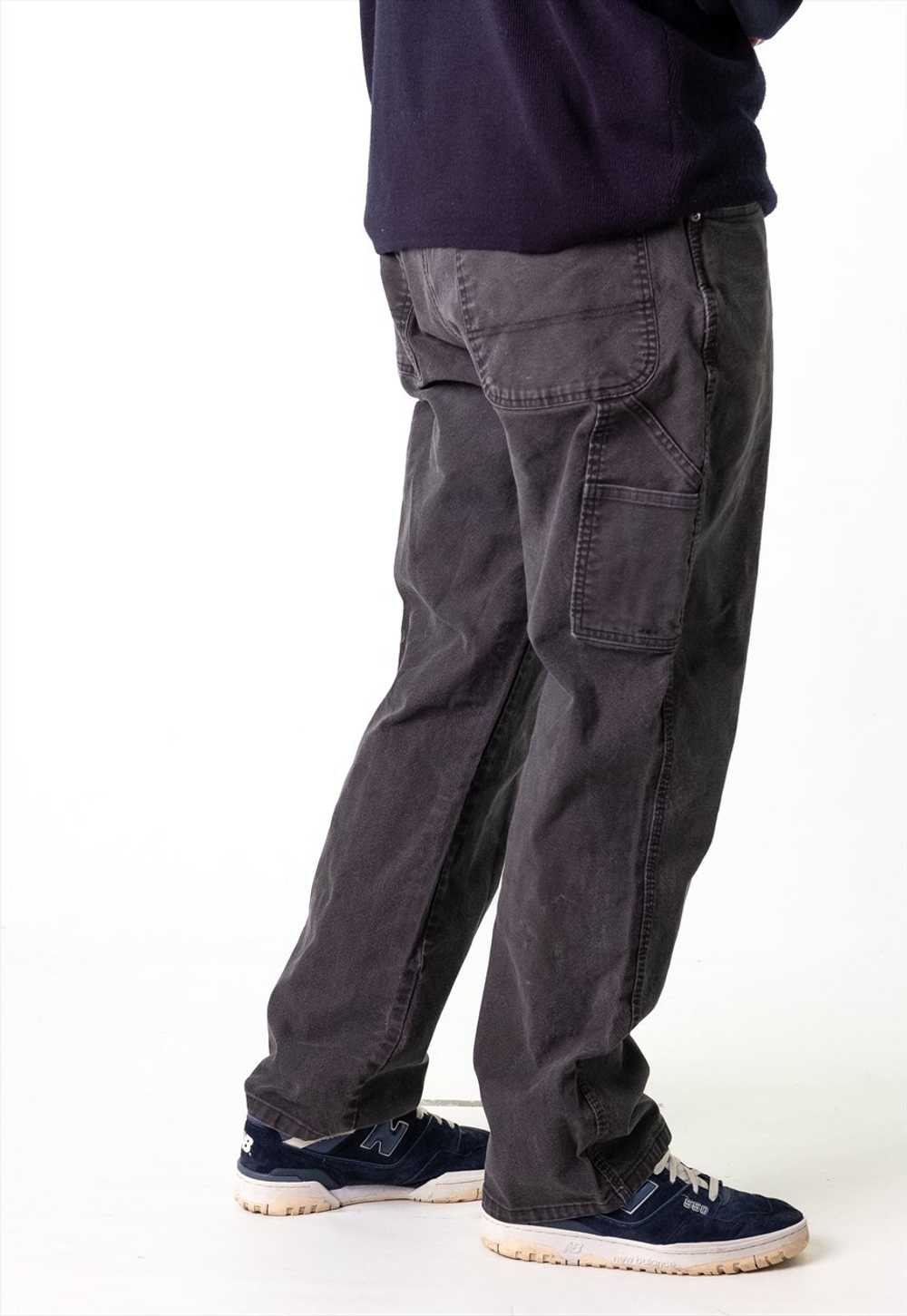 Dark Grey 90s Dickies  Cargo Skater Trousers Pant… - image 4