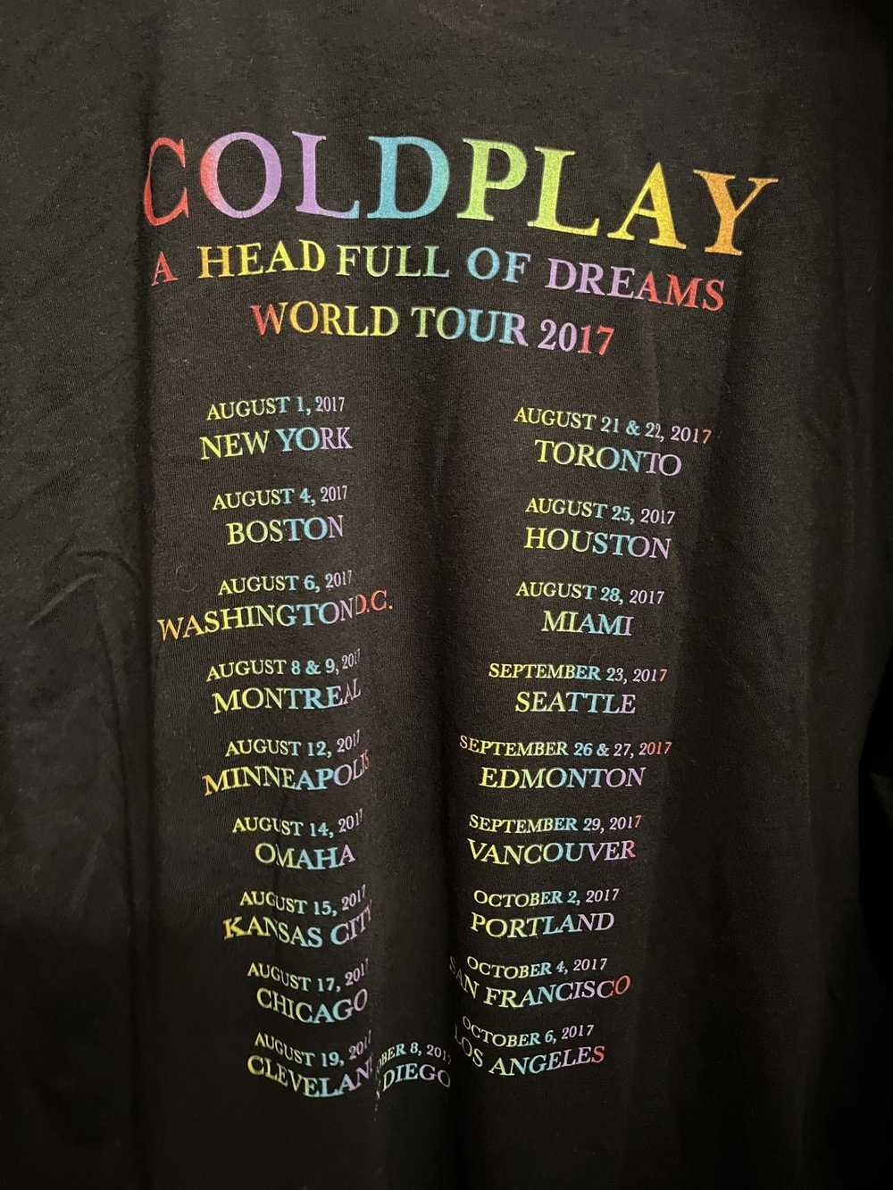 Next Level Apparel Coldplay Tour T-shirt - 2017 A… - image 5