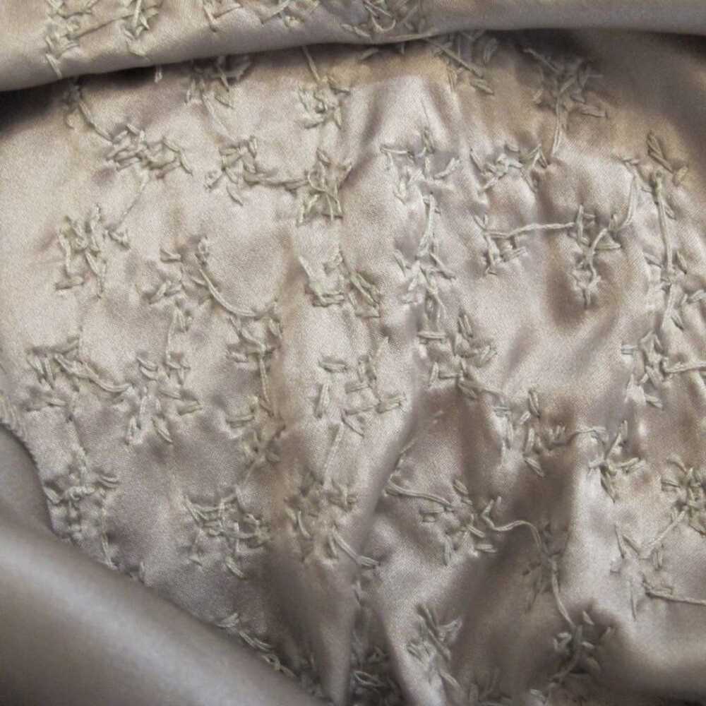 CLUB MANACO 100% SILK floral beading dress silver… - image 10