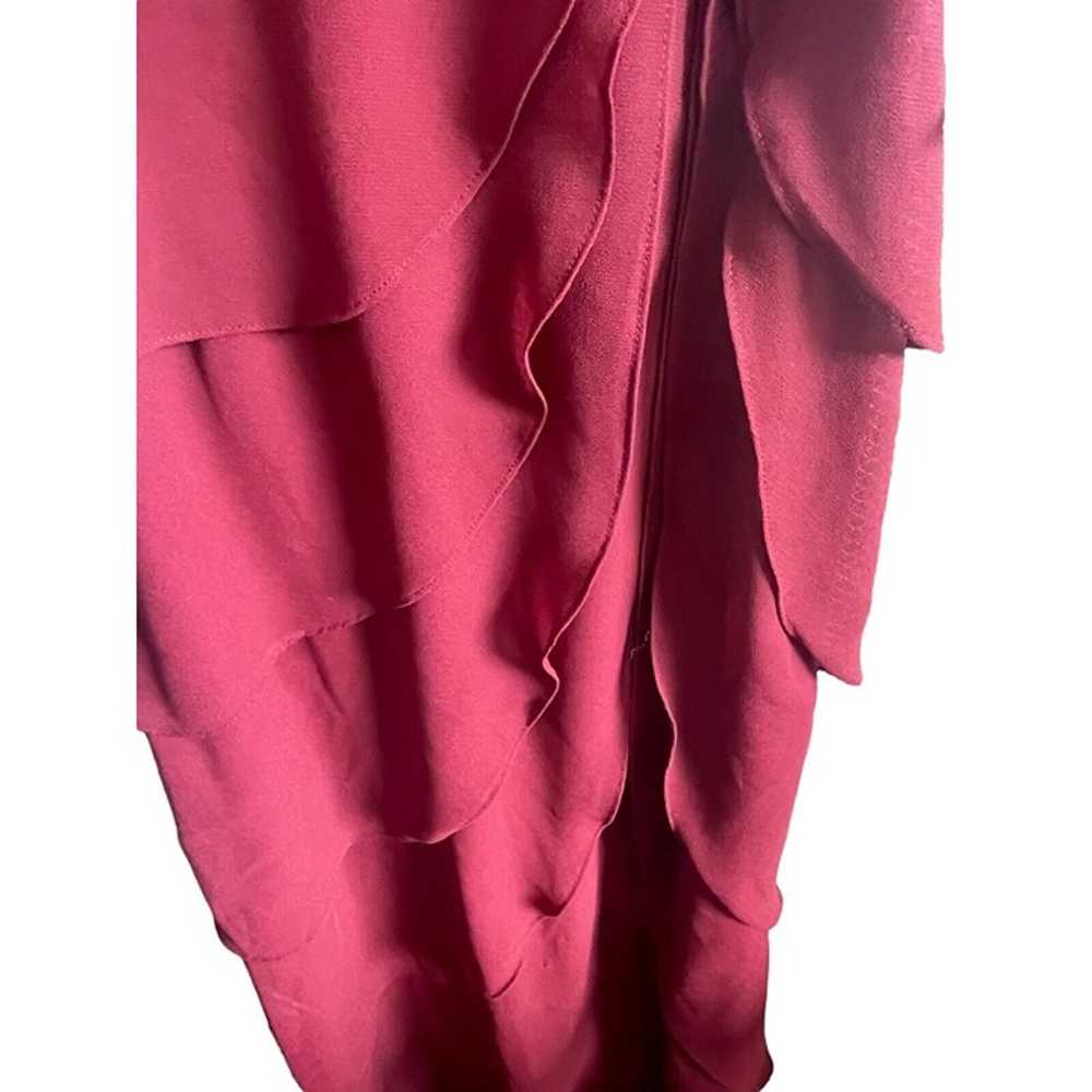 SALLY WIne / Burgundy DRESS with lace jacket SIZE… - image 2