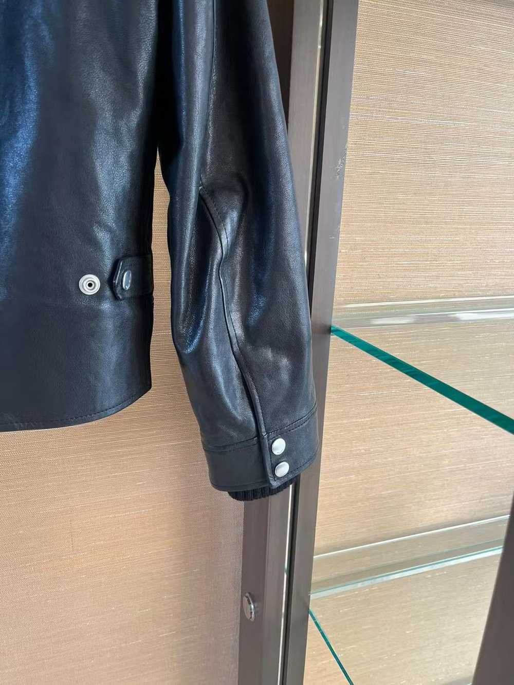 Saint Laurent Paris Shearling Collar Leather Jack… - image 10
