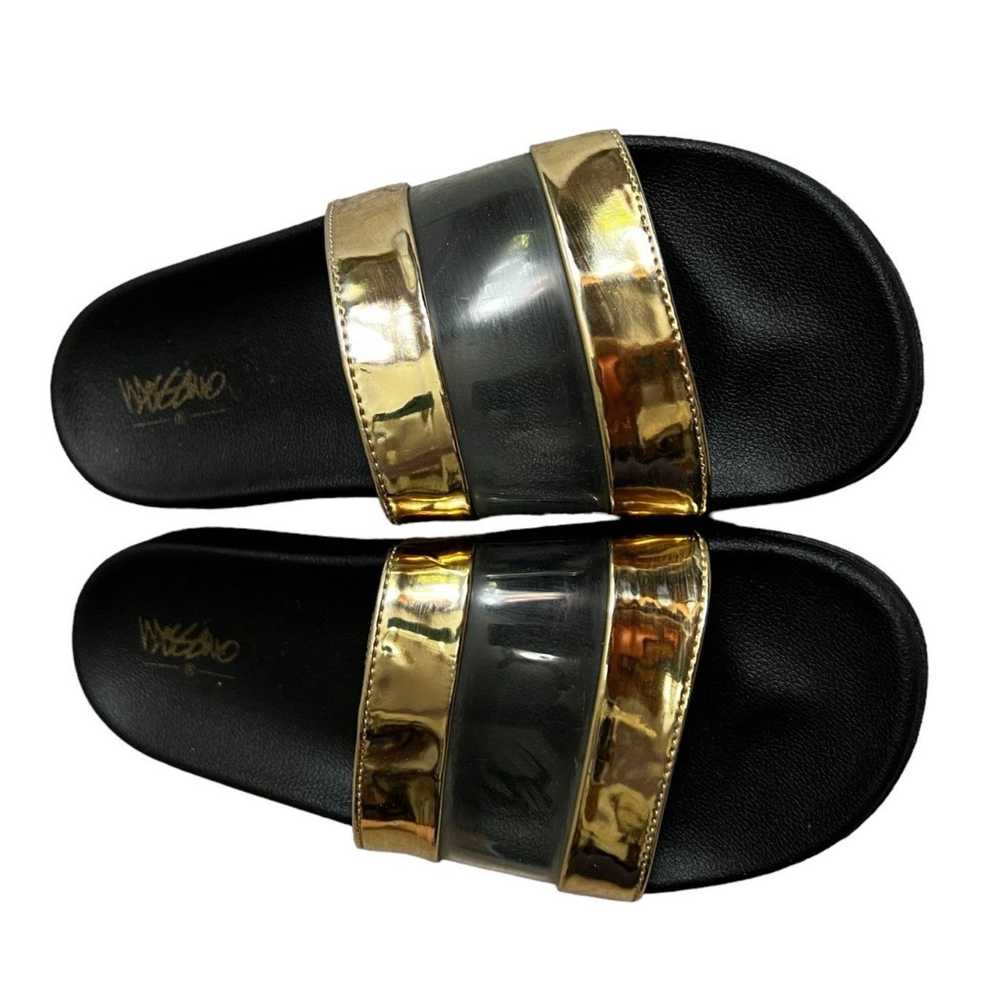 Mossimo Mossimo Black & Gold Slide Sandals Sz 7 W… - image 6