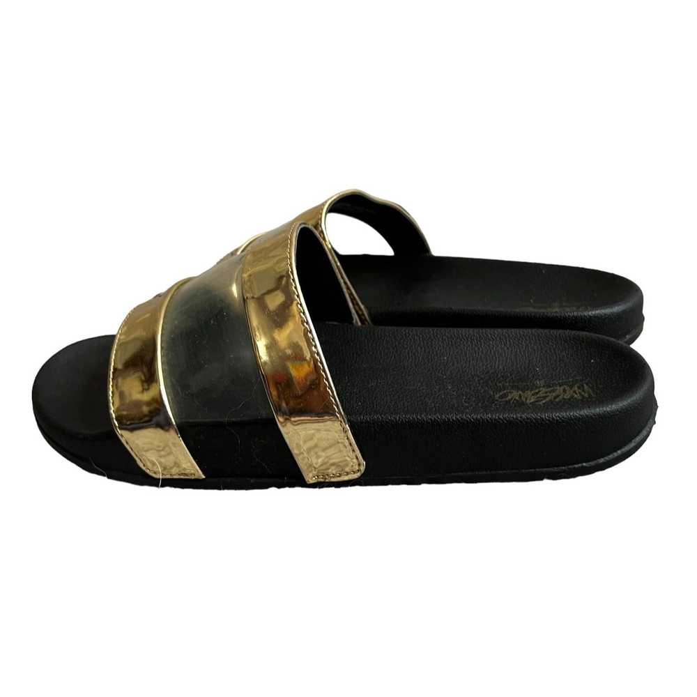 Mossimo Mossimo Black & Gold Slide Sandals Sz 7 W… - image 7