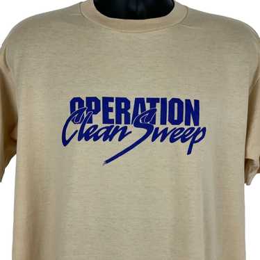 Jerzees Operation Clean Sweep Vintage 90s T Shirt 