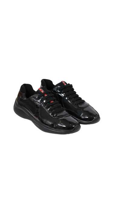 Prada Americas Cup Black Patent Leather Sneakers -