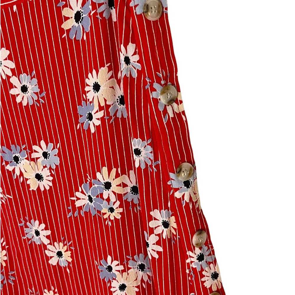 Madewell Madewell Size 2 Side Button Red Daisy Pa… - image 4