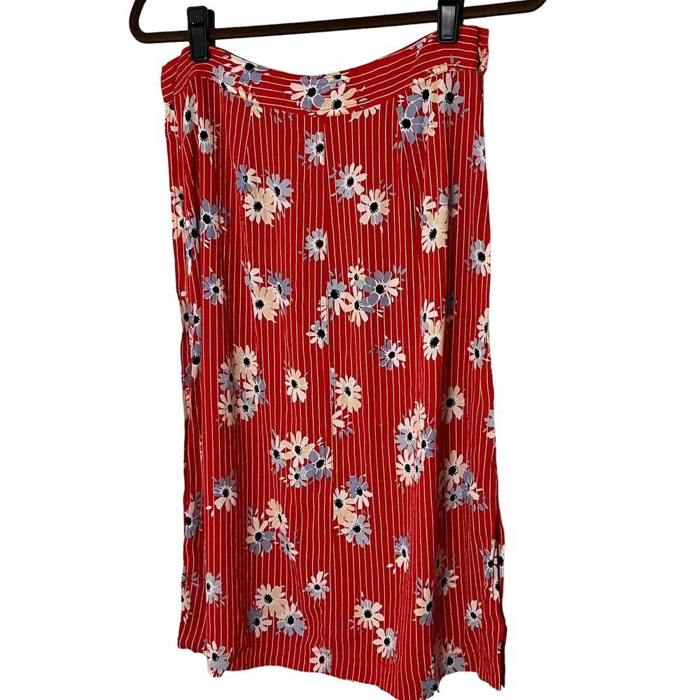 Madewell Madewell Size 2 Side Button Red Daisy Pa… - image 5