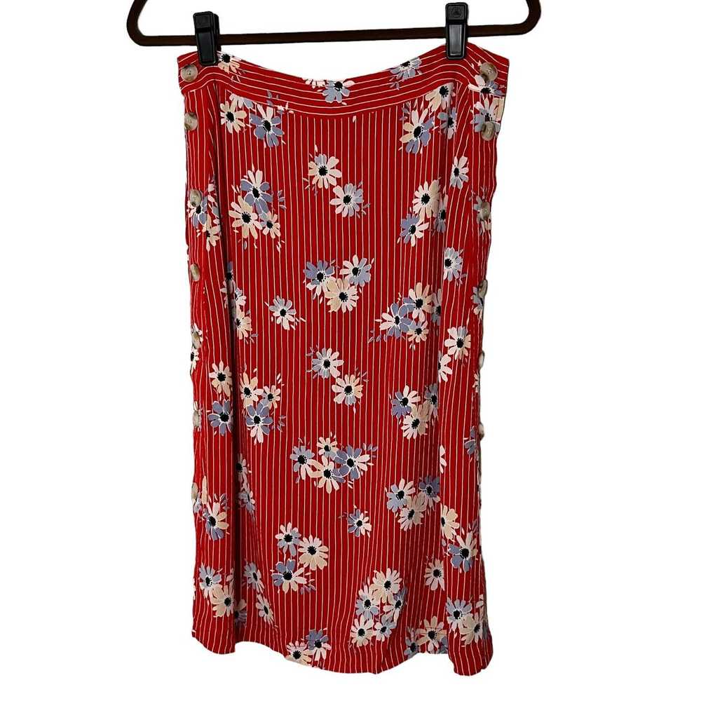 Madewell Madewell Size 2 Side Button Red Daisy Pa… - image 7