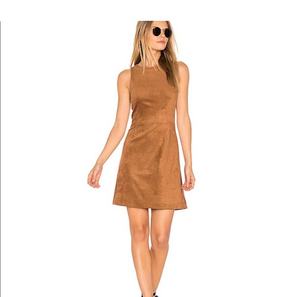 Cupcakes and Cashmere Brown Suede Dress - image 1